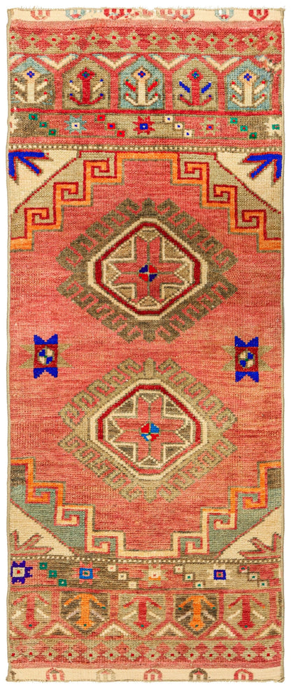 Vintage Yastik Handwoven Tribal Rug