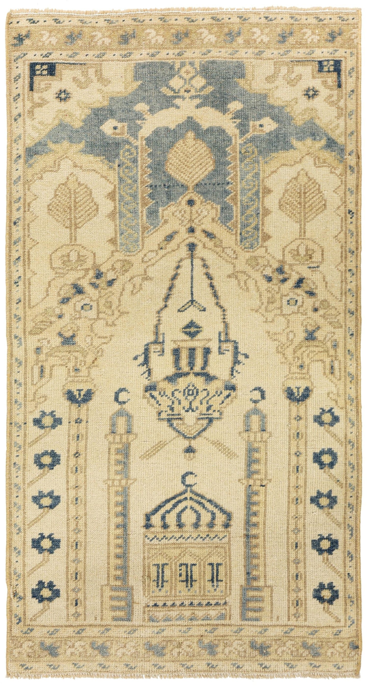 Vintage Yastik Handwoven Tribal Rug