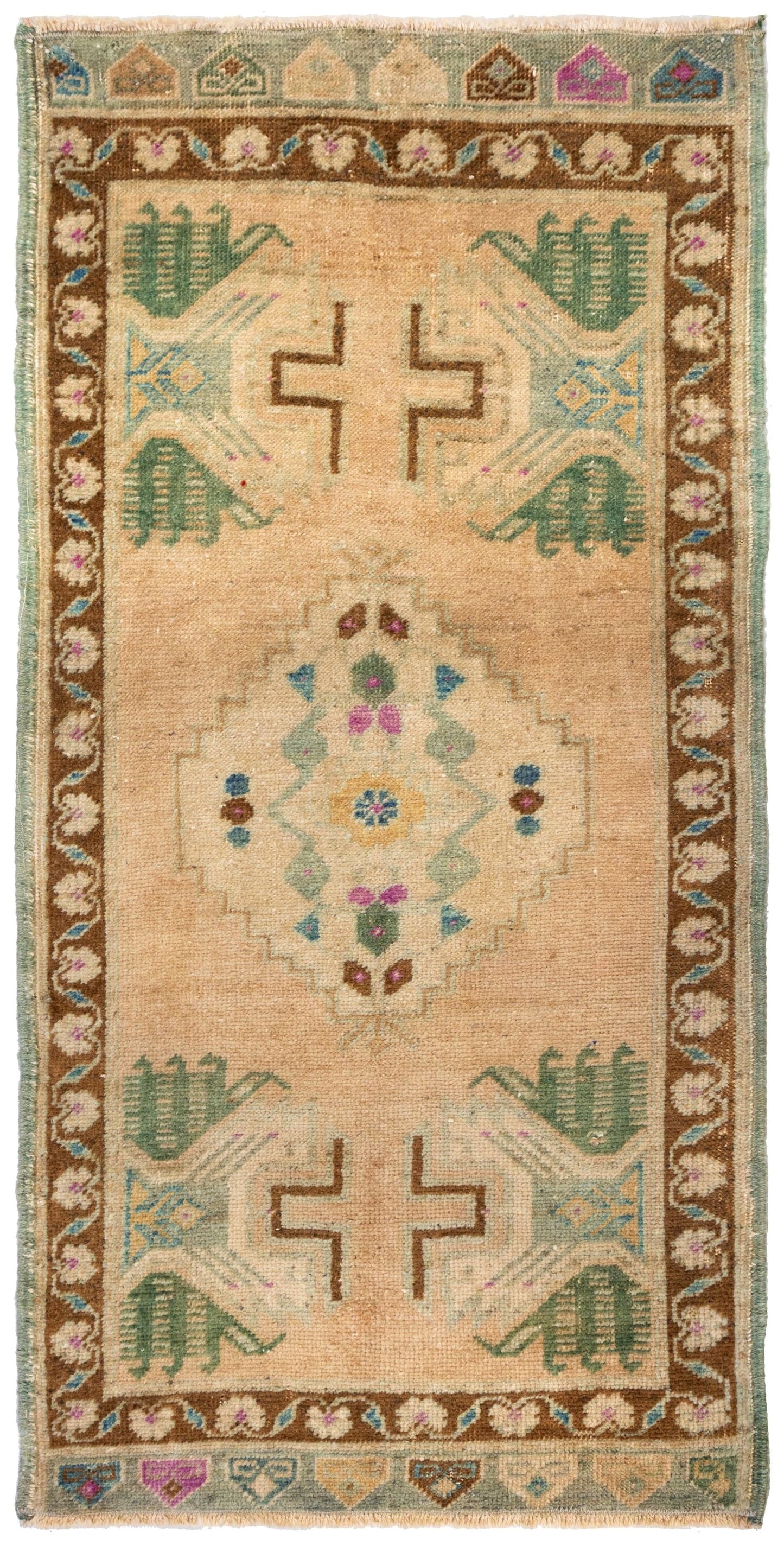 Vintage Yastik Handwoven Tribal Rug