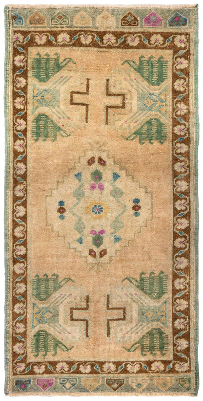 Vintage Yastik Handwoven Tribal Rug