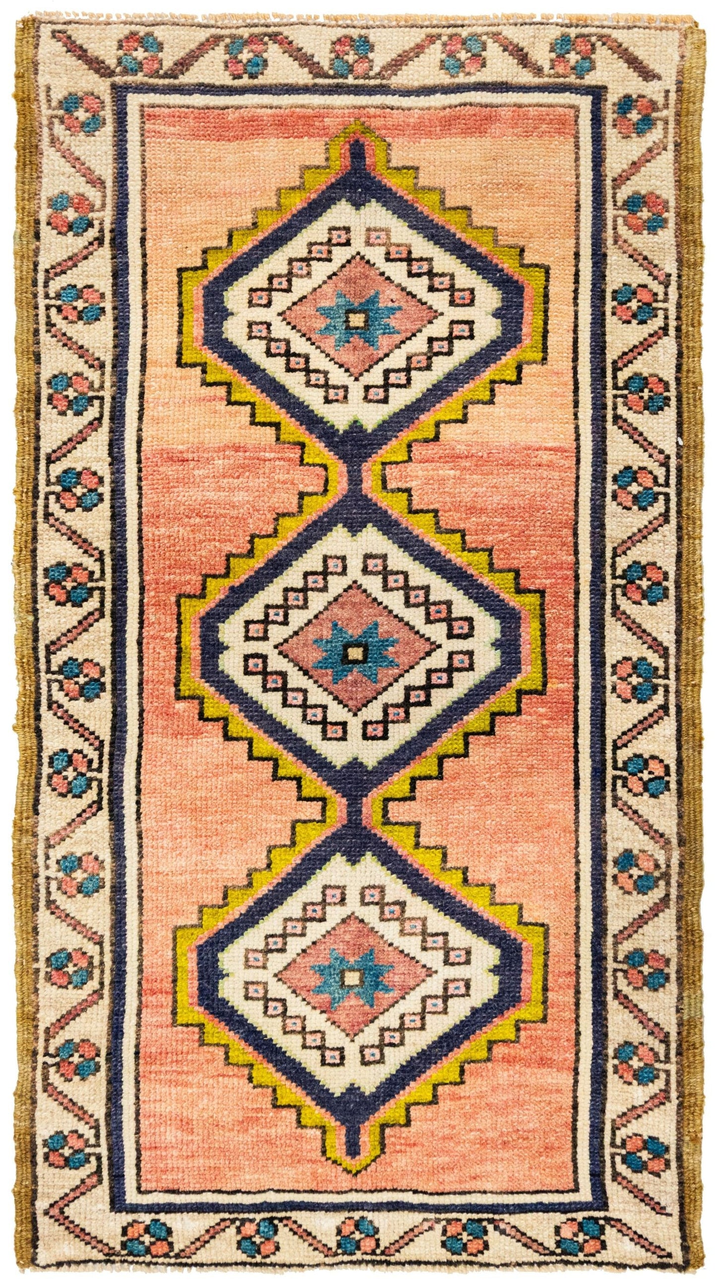 Vintage Yastik Handwoven Tribal Rug