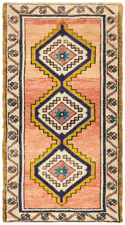 Vintage Yastik Handwoven Tribal Rug