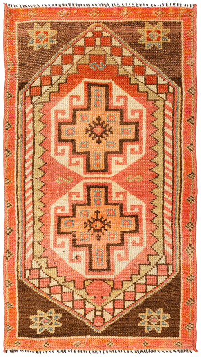 Vintage Yastik Handwoven Tribal Rug