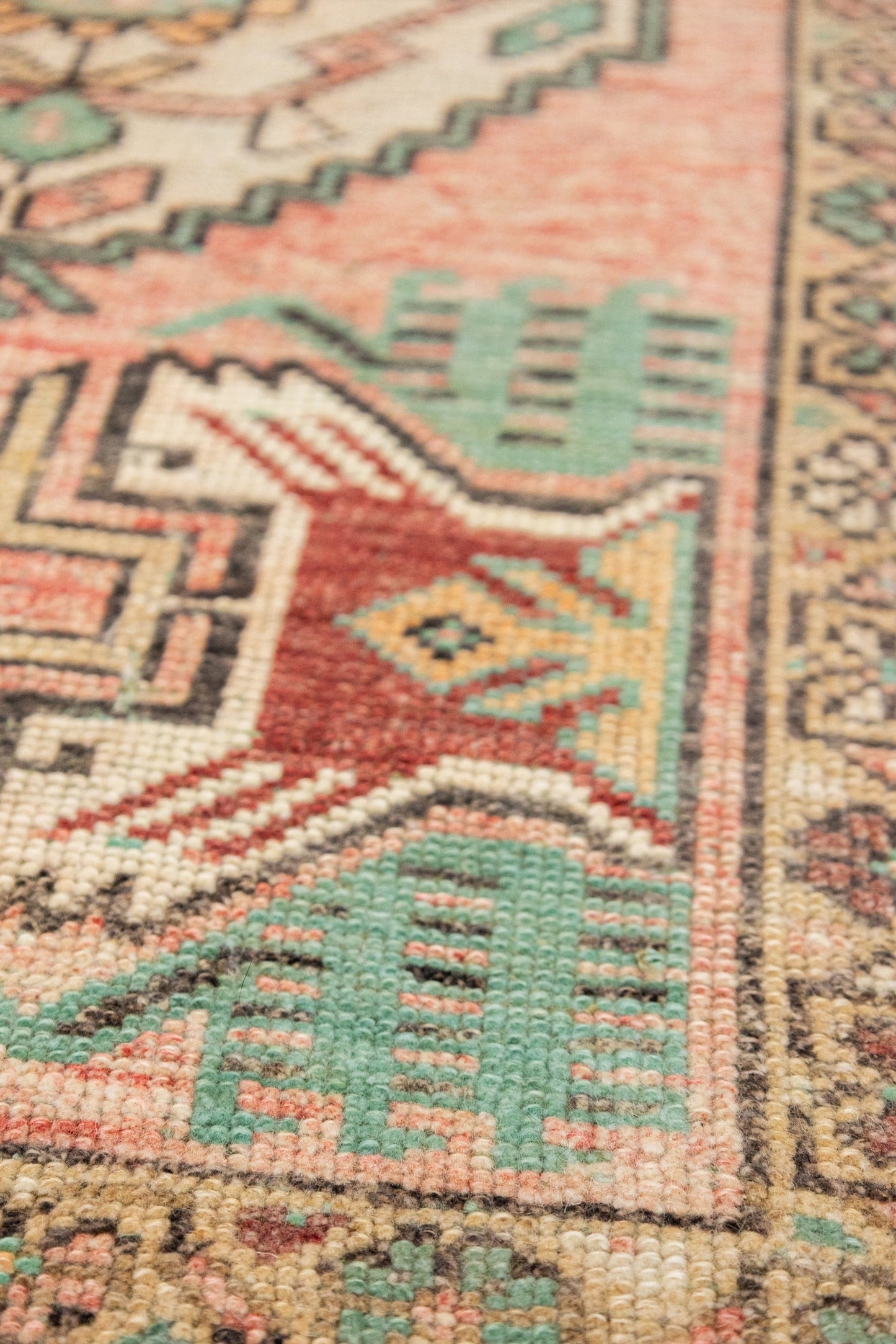 Vintage Yastik Handwoven Tribal Rug, J88060