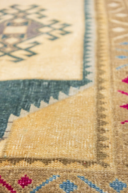 Vintage Yastik Handwoven Tribal Rug, J88063