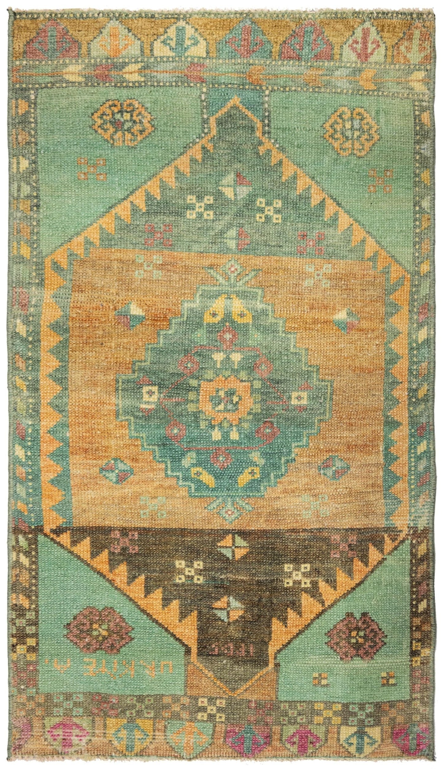 Vintage Yastik Handwoven Tribal Rug