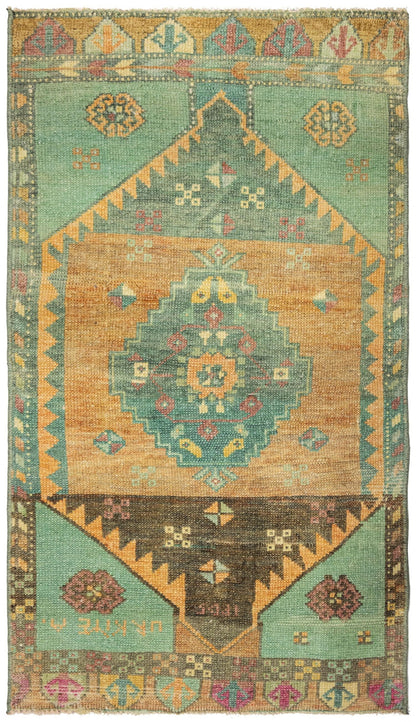 Vintage Yastik Handwoven Tribal Rug