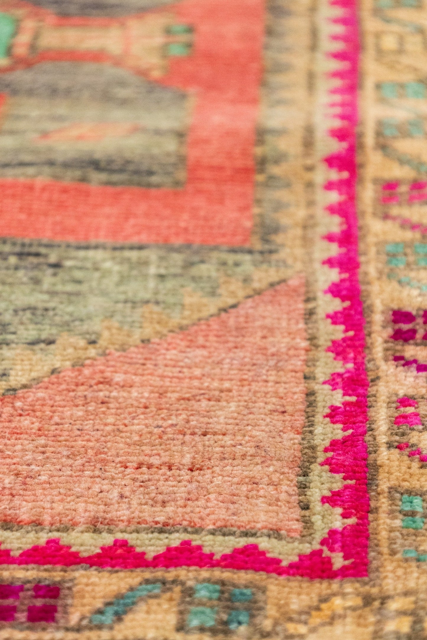 Vintage Yastik Handwoven Tribal Rug, J88073