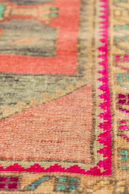 Vintage Yastik Handwoven Tribal Rug, J88073