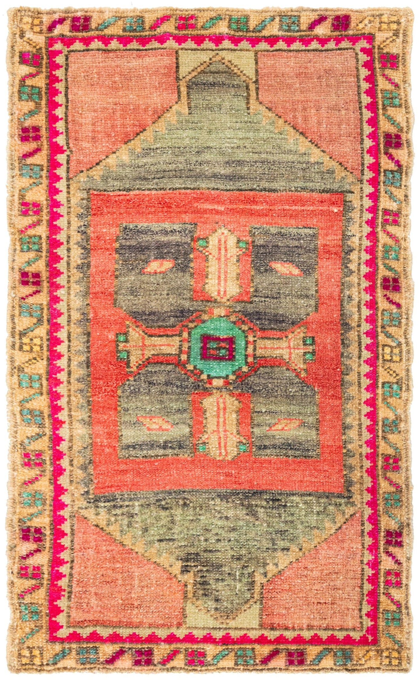 Vintage Yastik Handwoven Tribal Rug