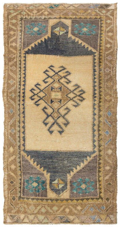 Vintage Yastik Handwoven Tribal Rug