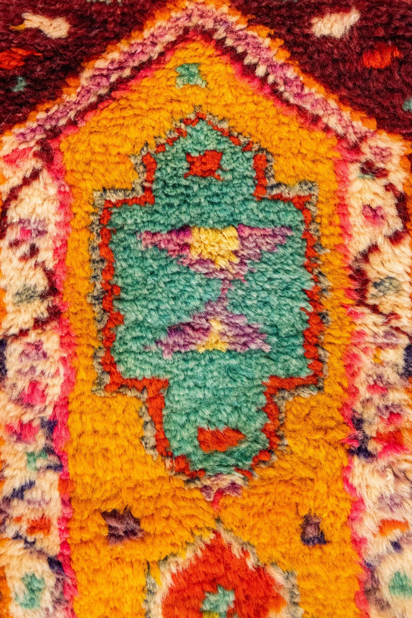 Vintage Yatak Handwoven Tribal Rug, J88035