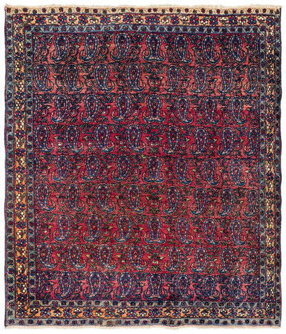 Antique Yezd Handwoven Tribal Rug