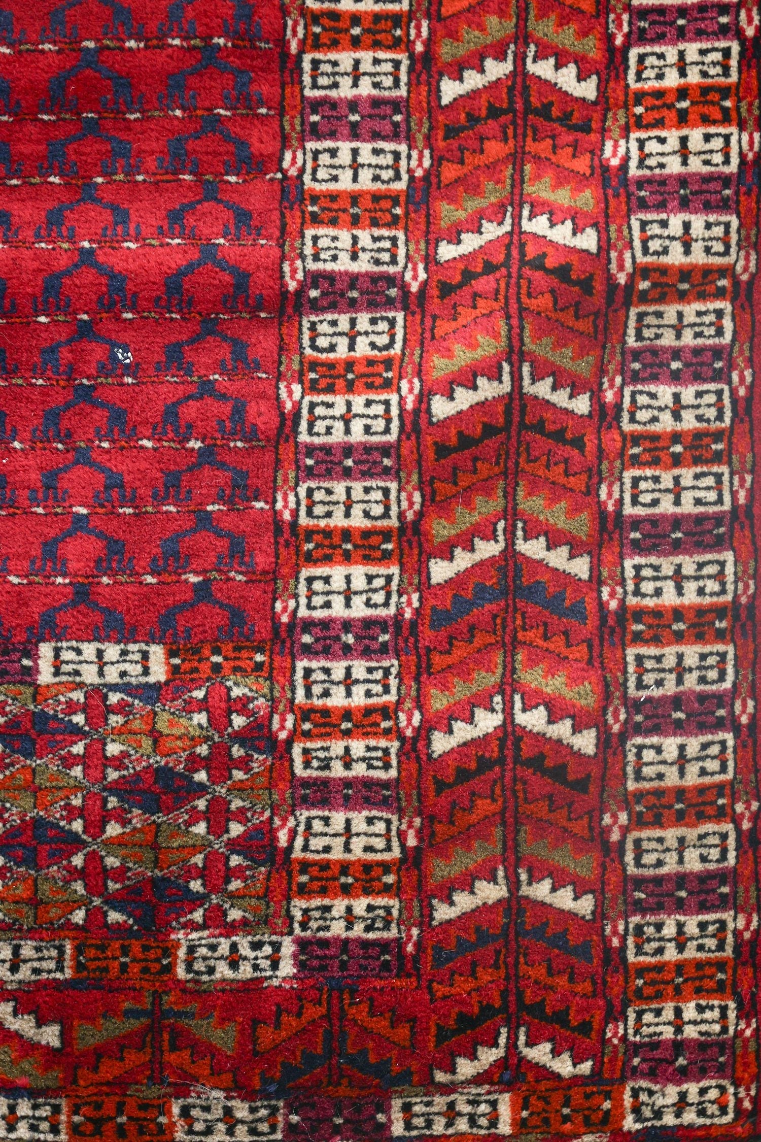 Antique Yomud Handwoven Tribal Rug, JF8704