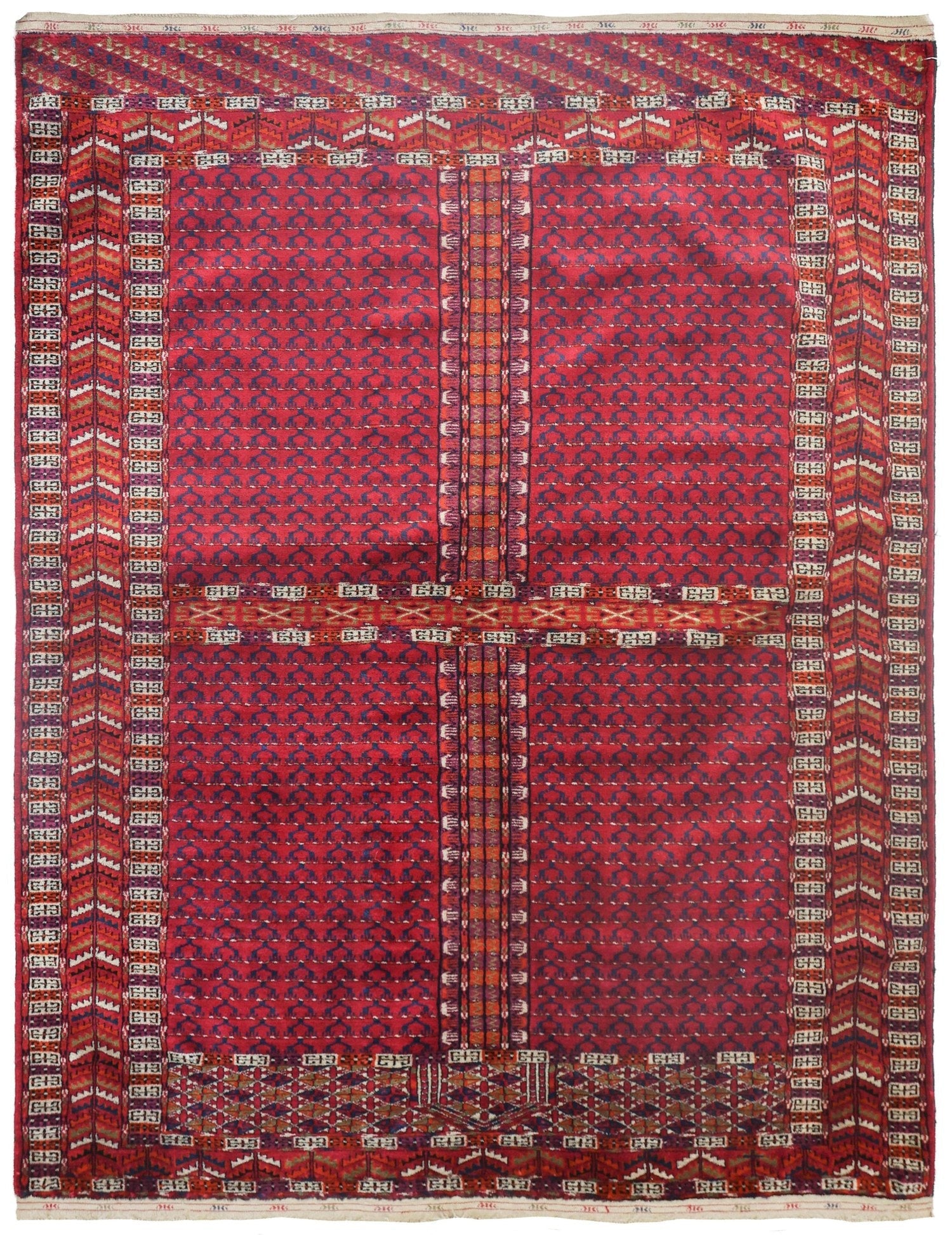 Antique Yomud Handwoven Tribal Rug