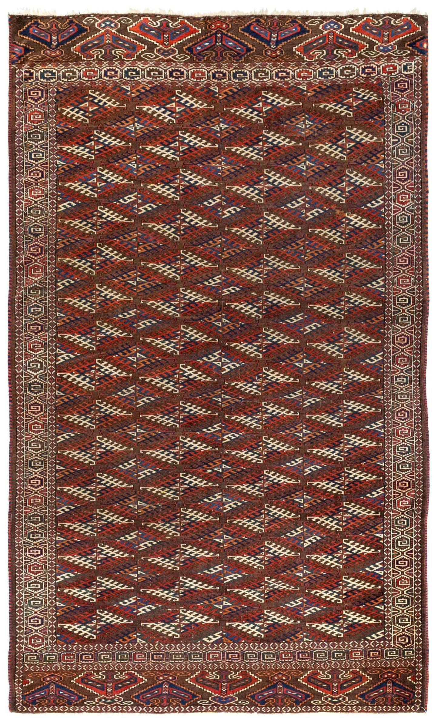 Antique Yomut Handwoven Tribal Rug