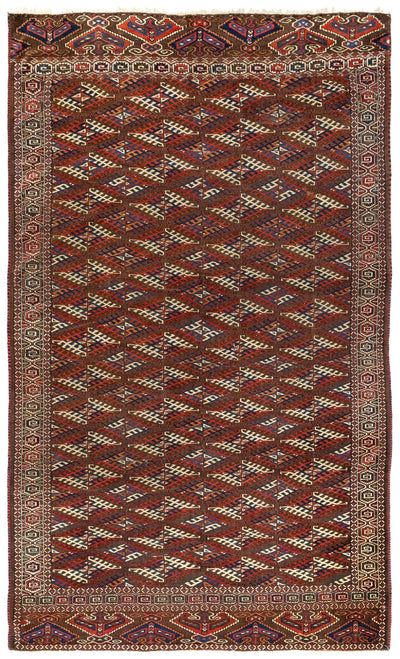 Antique Yomut Handwoven Tribal Rug