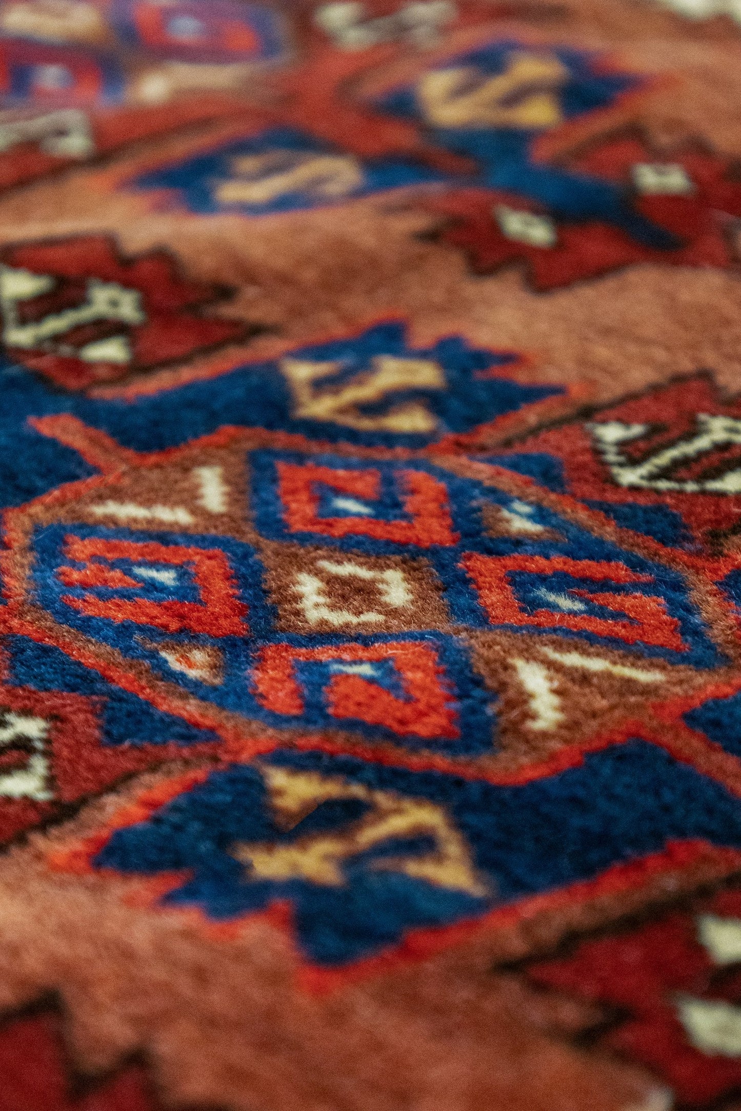 Antique Yomut Handwoven Tribal Rug, J87303