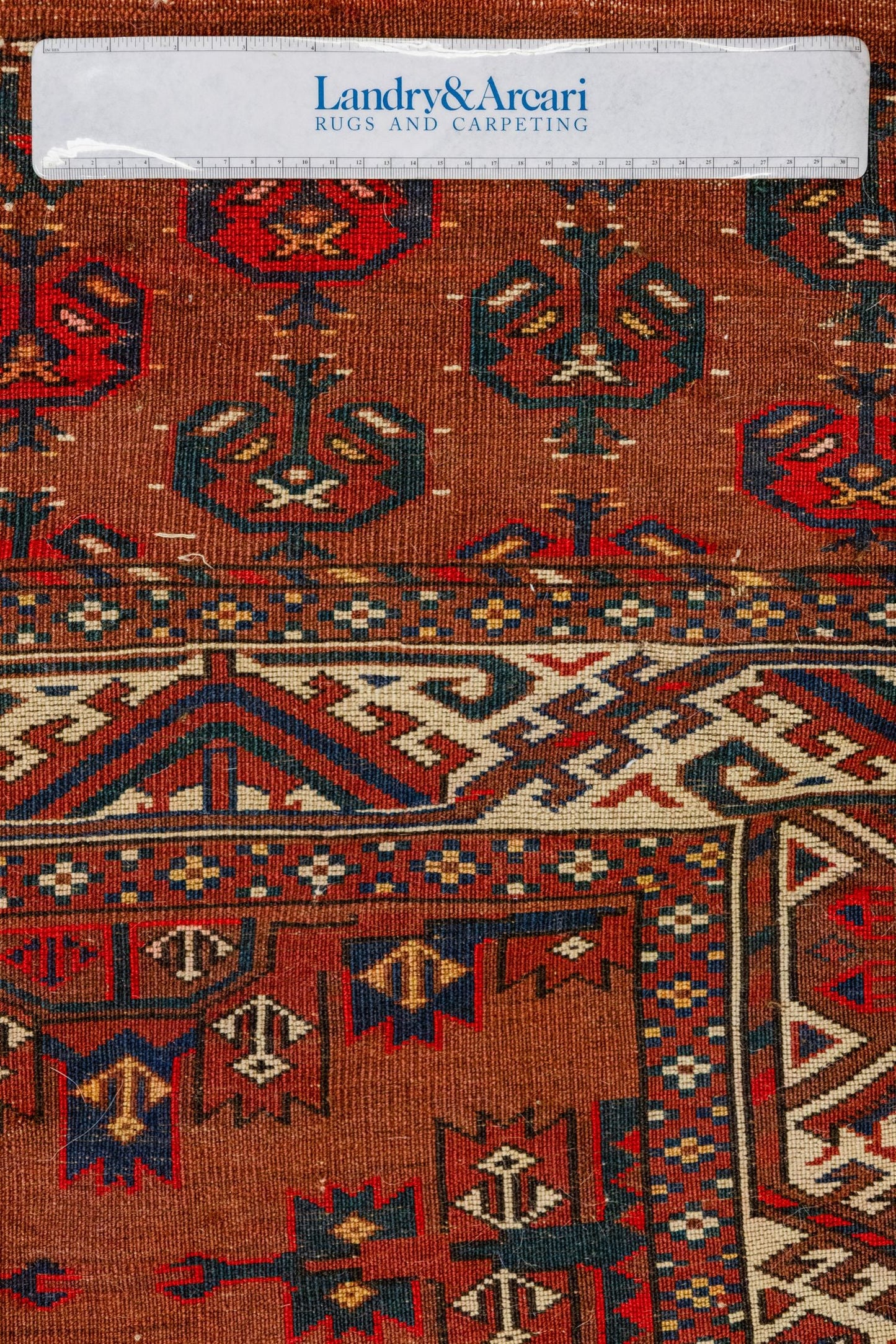 Antique Yomut Handwoven Tribal Rug, J87303