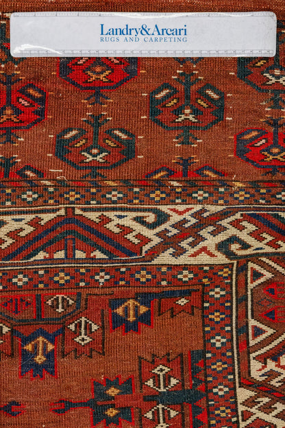Antique Yomut Handwoven Tribal Rug, J87303