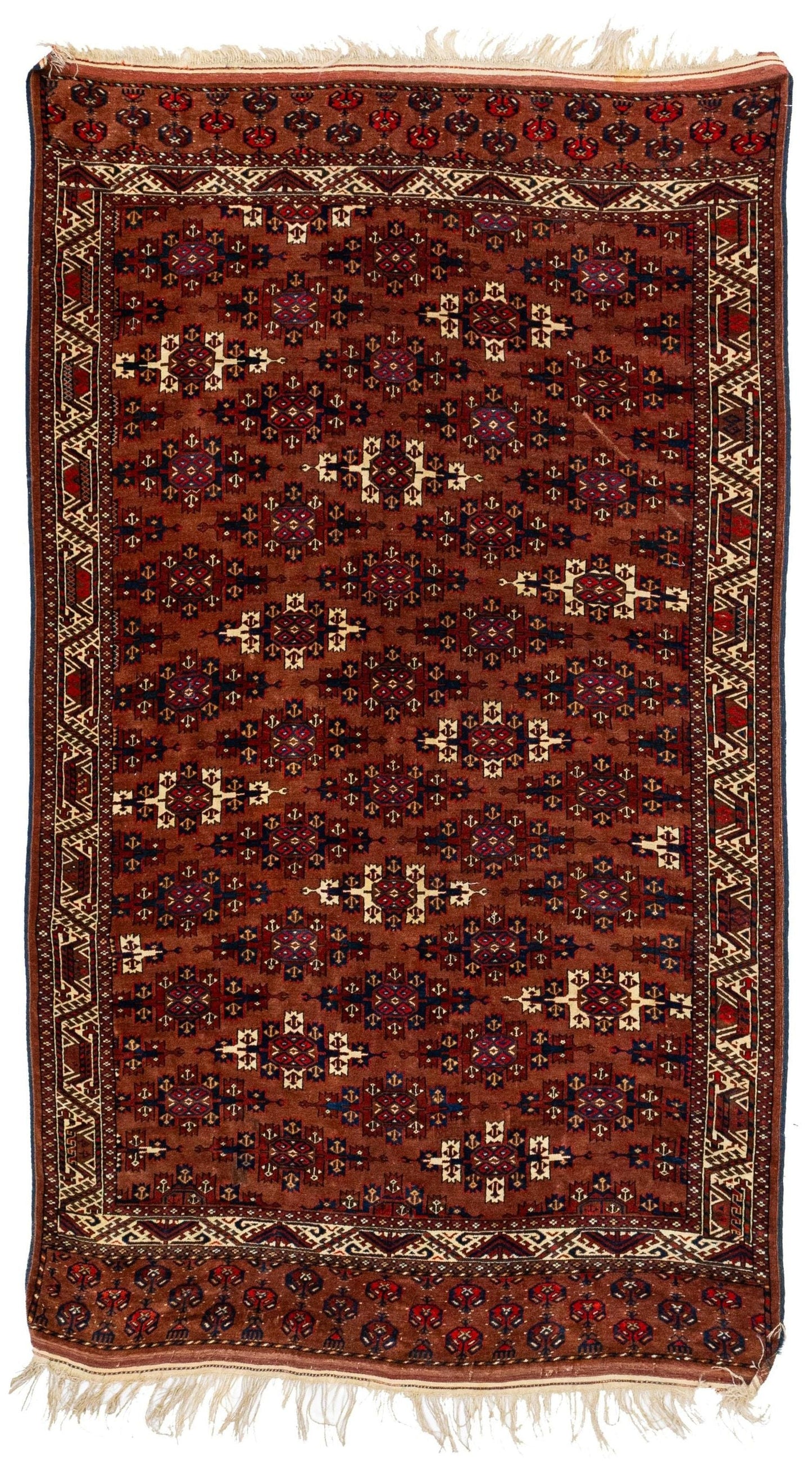 Antique Yomut Handwoven Tribal Rug