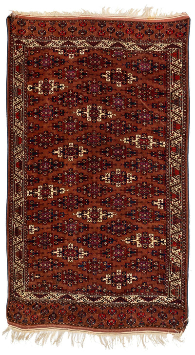 Antique Yomut Handwoven Tribal Rug