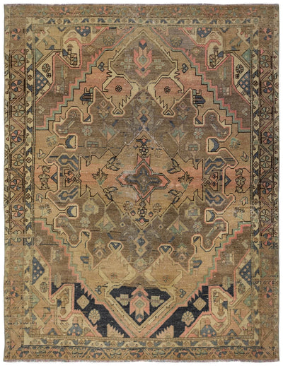 Vintage Zanjan Handwoven Tribal Rug