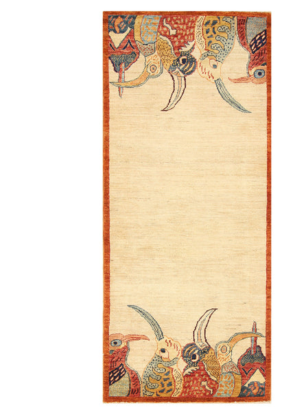 Bahai Semi Worsted Handwoven Contemporary Rug | Landry & Arcari