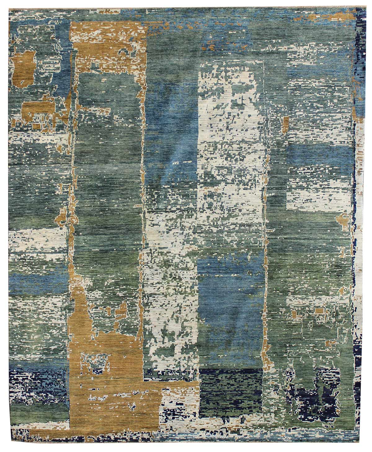 Patinated Look Handwoven Contemporary Rug