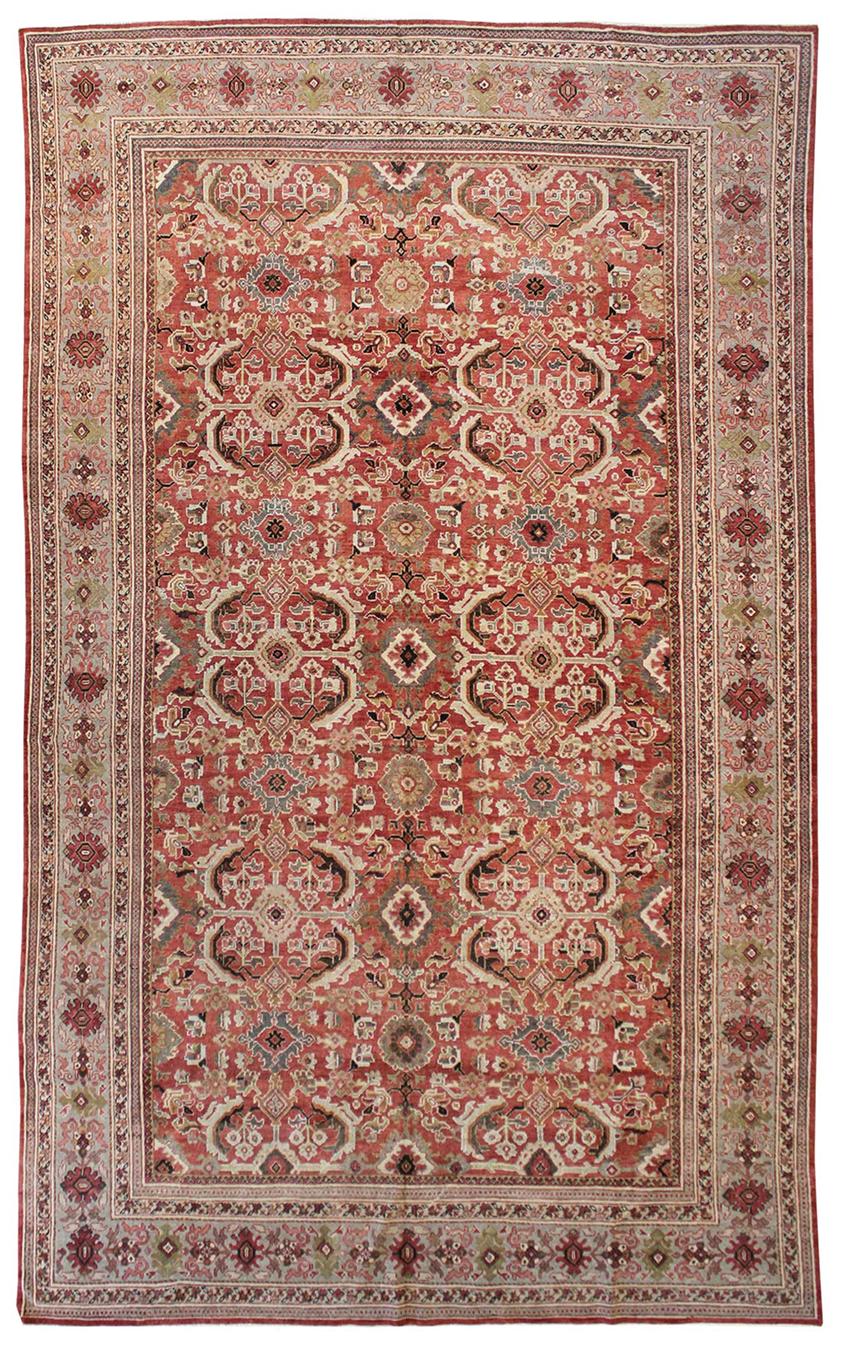 Antique Mahal Handwoven Traditional Rug