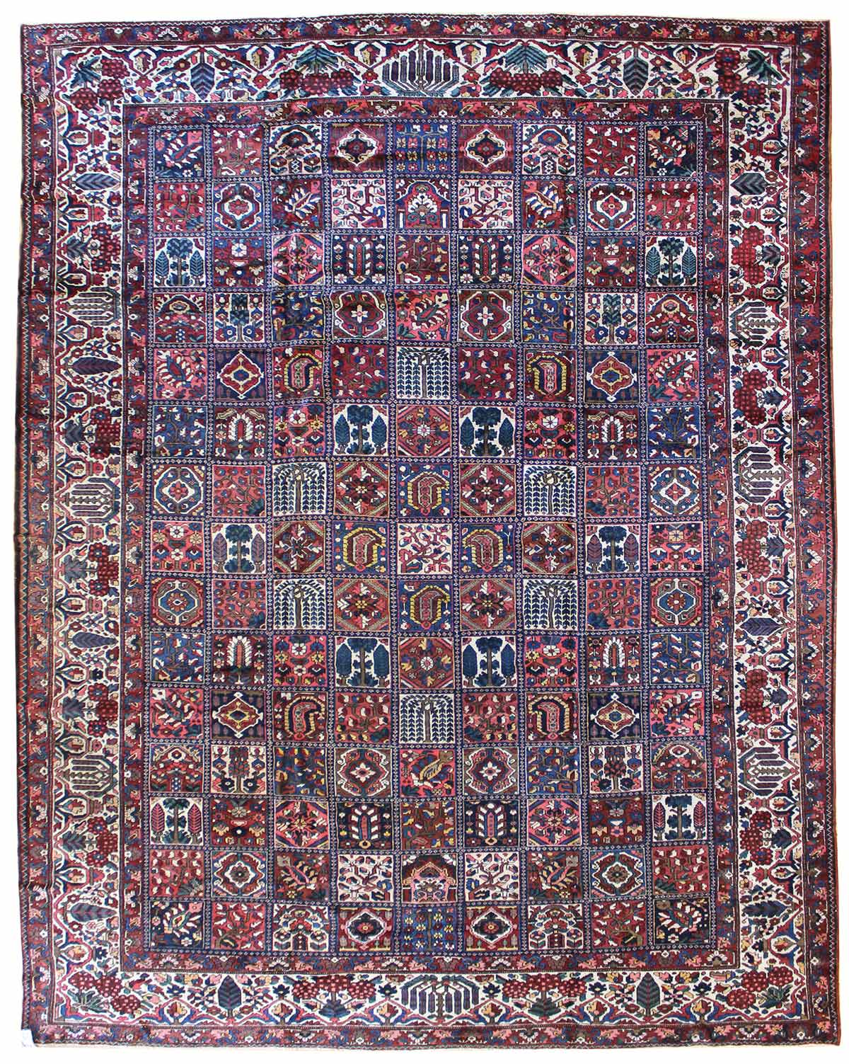 Vintage Bakhtiari Handwoven Tribal Rug