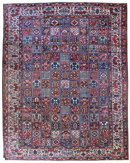 Vintage Bakhtiari Handwoven Tribal Rug