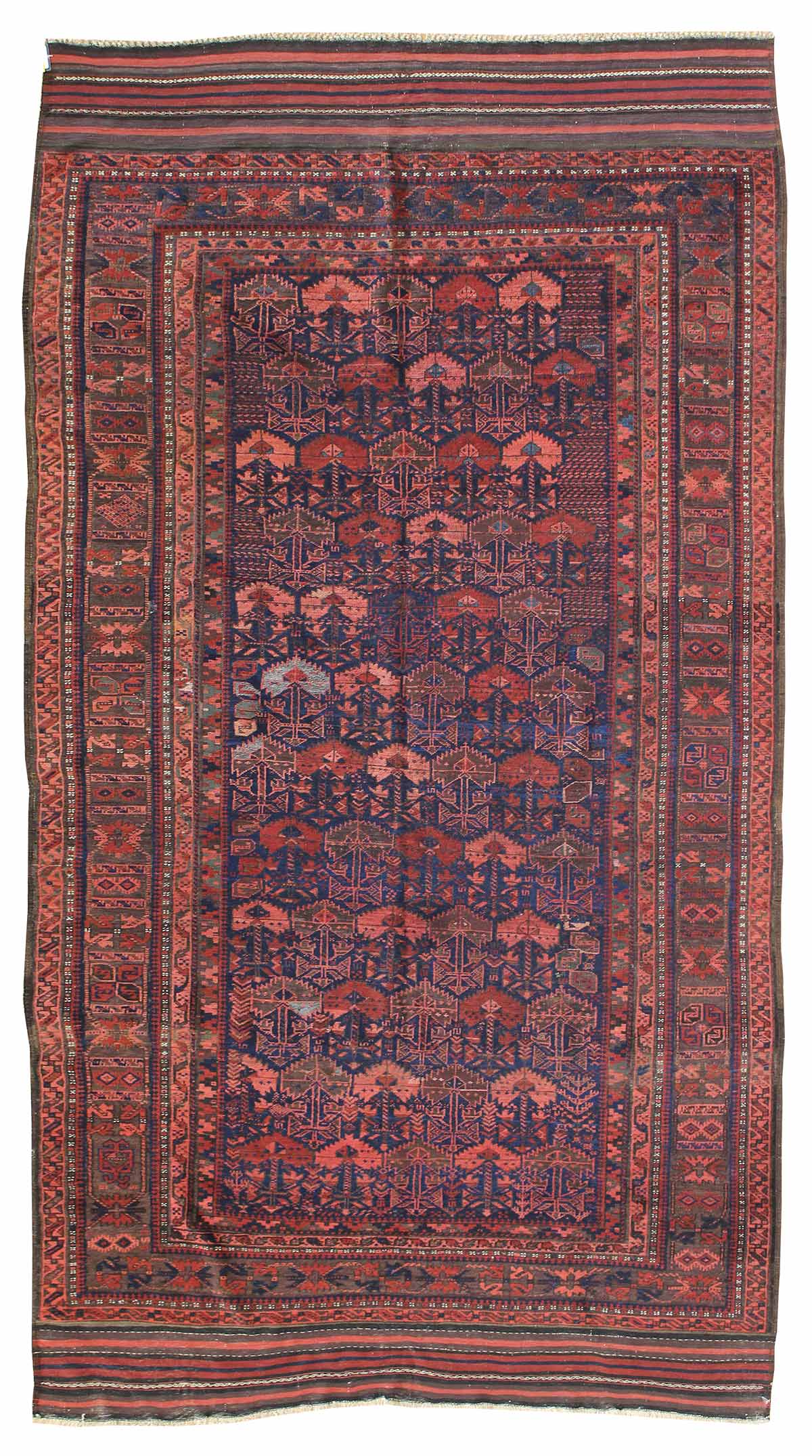 Antique Baluchi Handwoven Tribal Rug