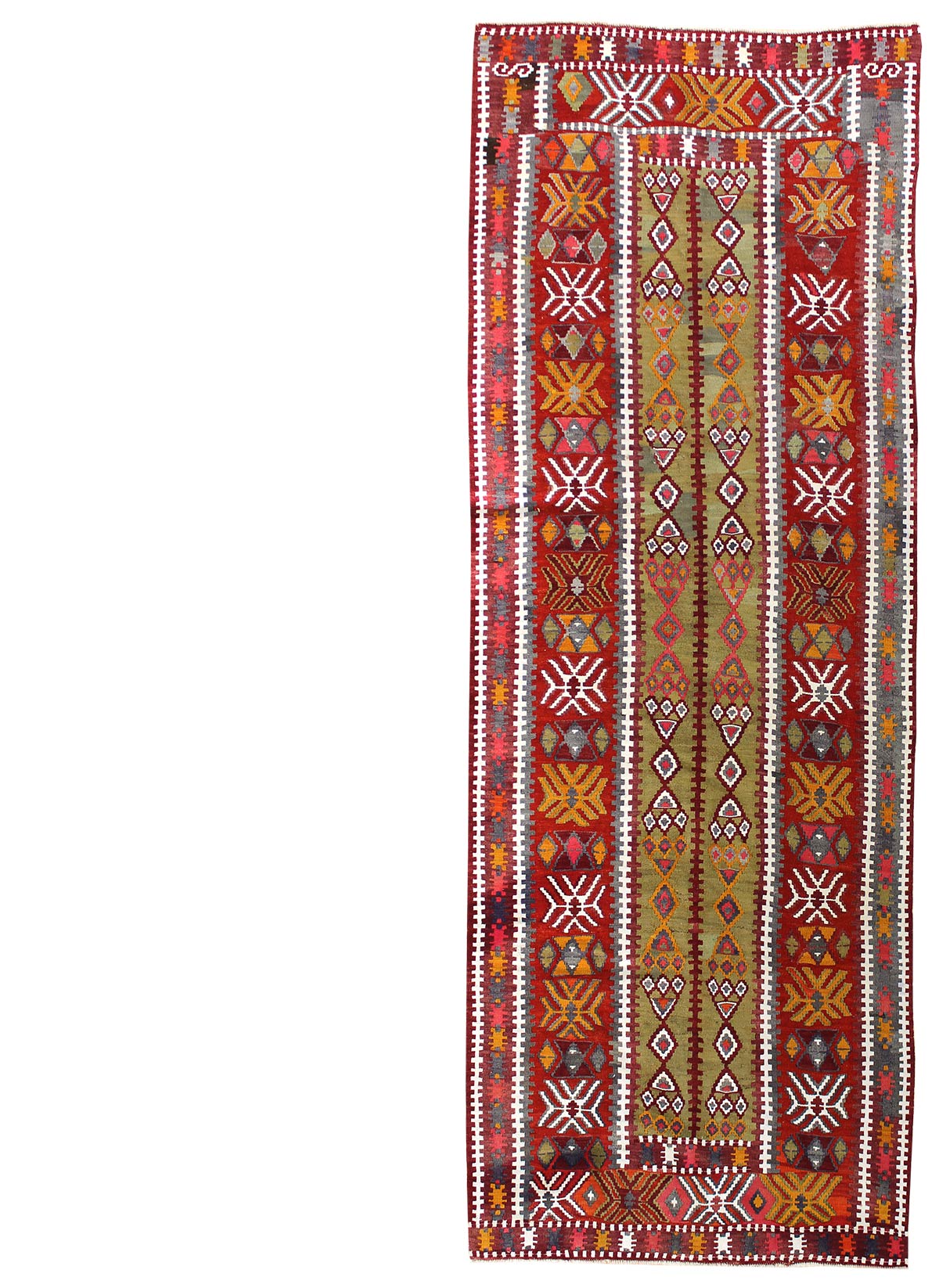 Vintage Irzurum Kilim Handwoven Tribal Rug