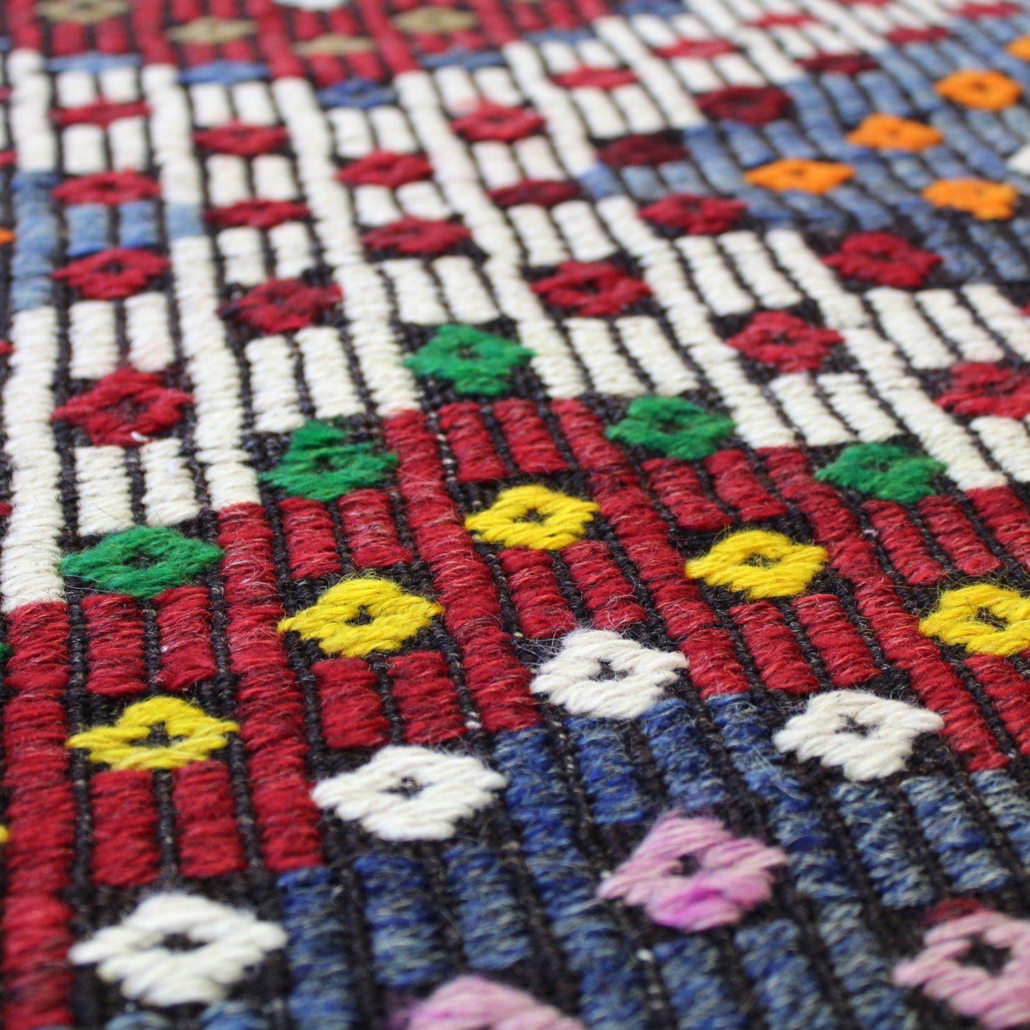 Vintage Jijim Handwoven Tribal Rug, J59116