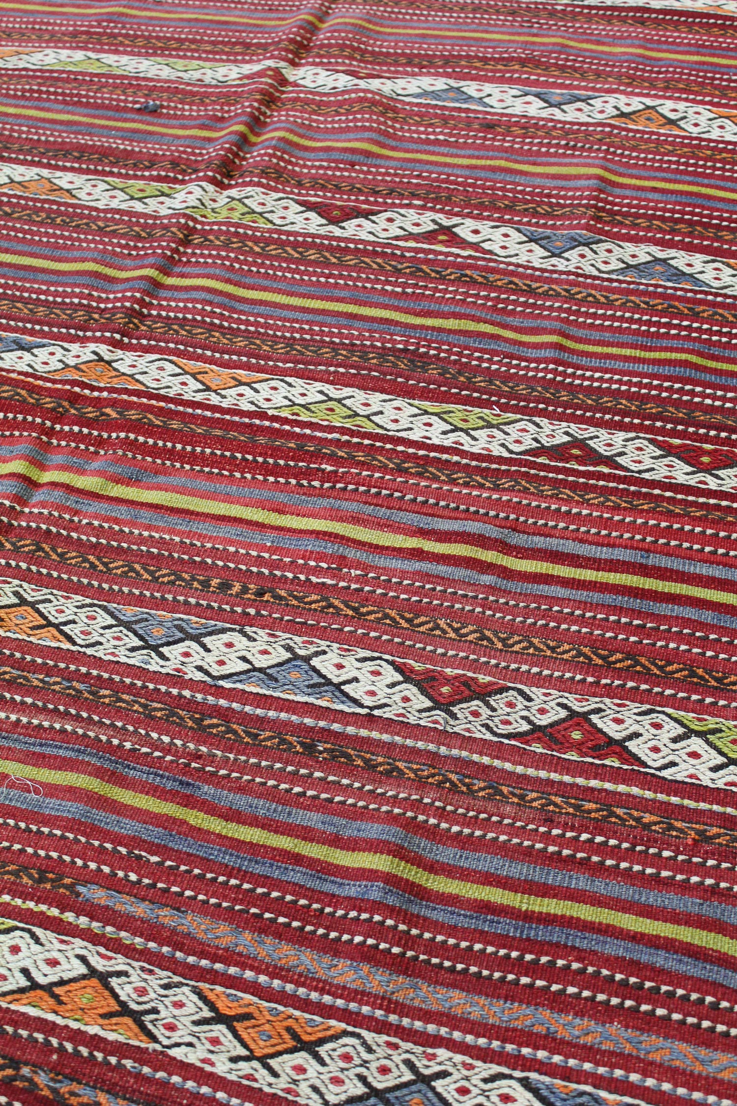 Vintage Jijim Handwoven Tribal Rug, J59447