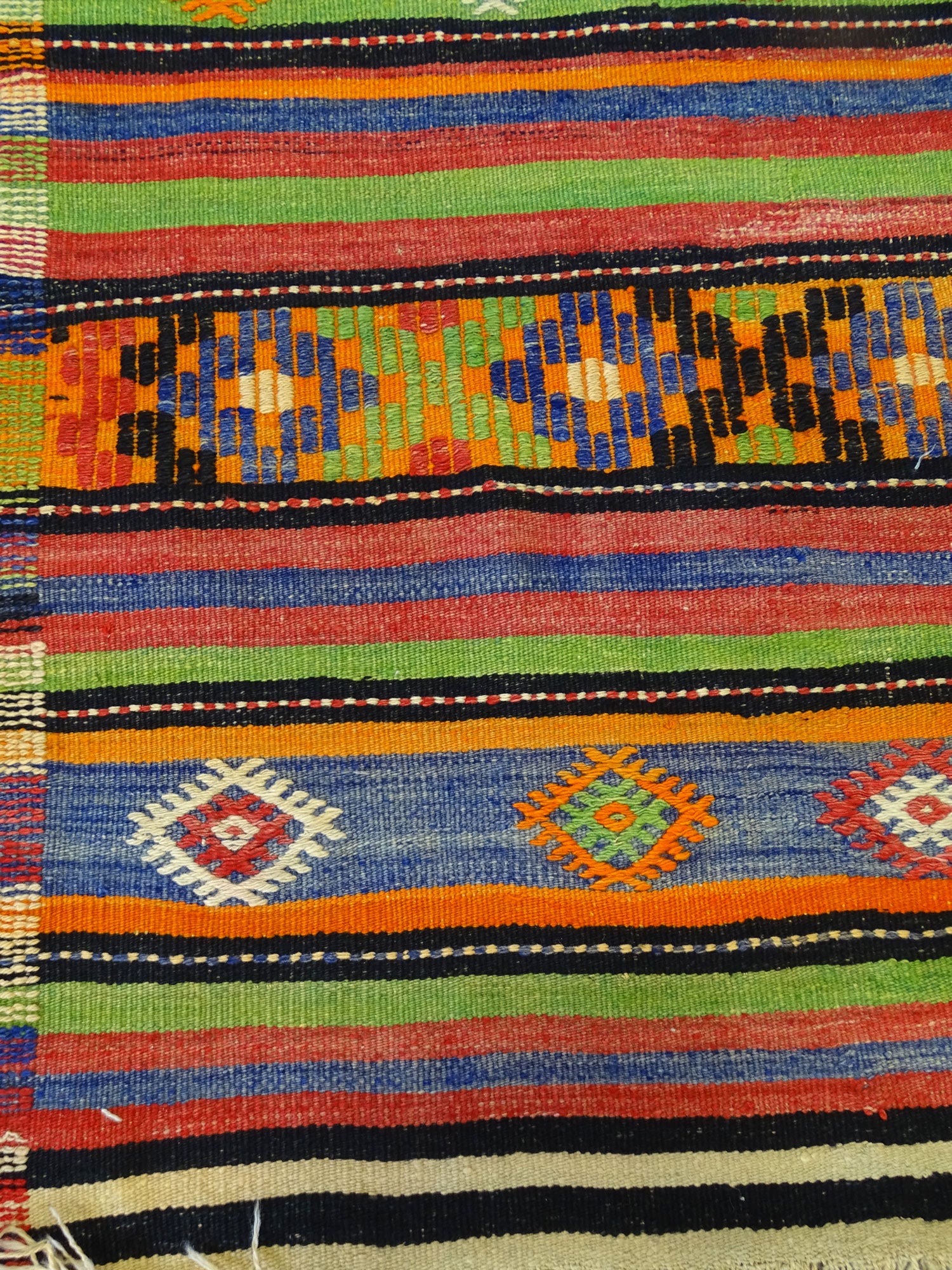 Vintage Jijim Handwoven Tribal Rug, J59456