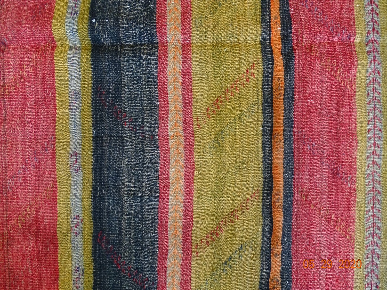 Vintage Jijim Handwoven Tribal Rug, J59457