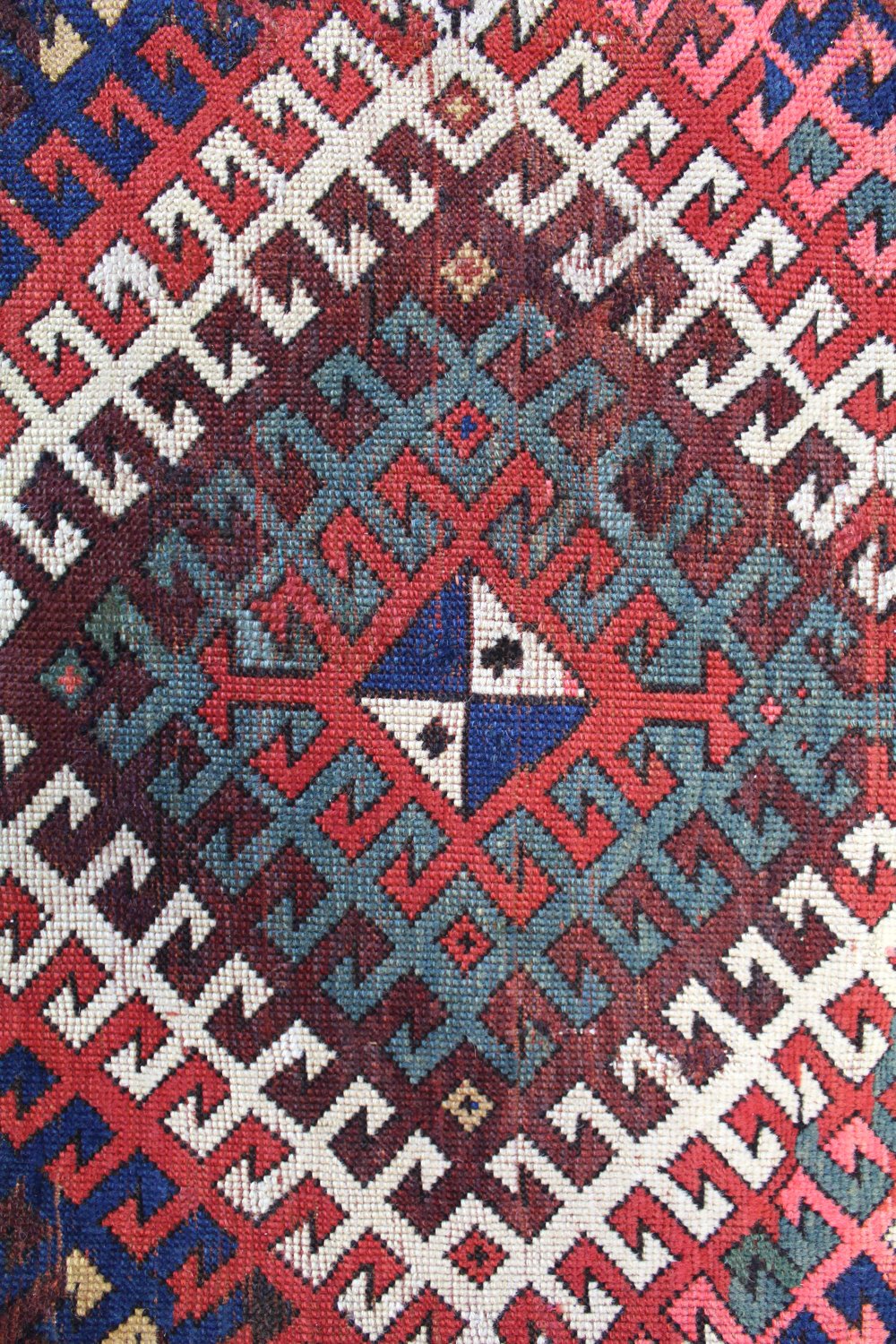 Antique Kazak Handwoven Tribal Rug, JF8007