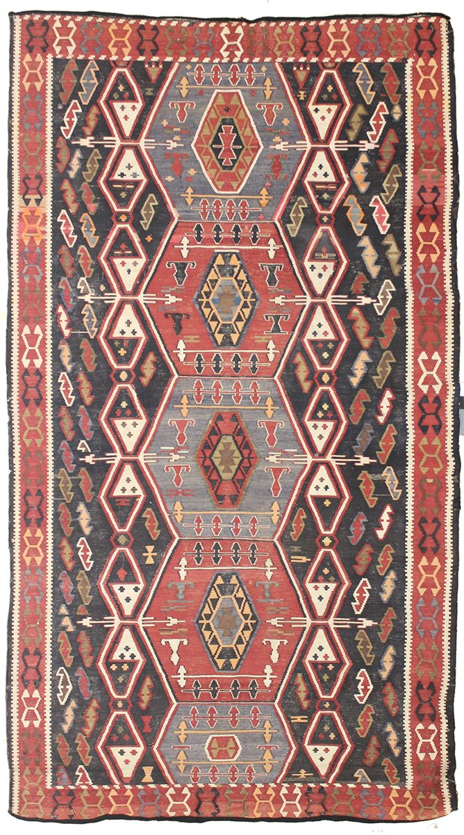 Antique Kilim Handwoven Tribal Rug, J41675