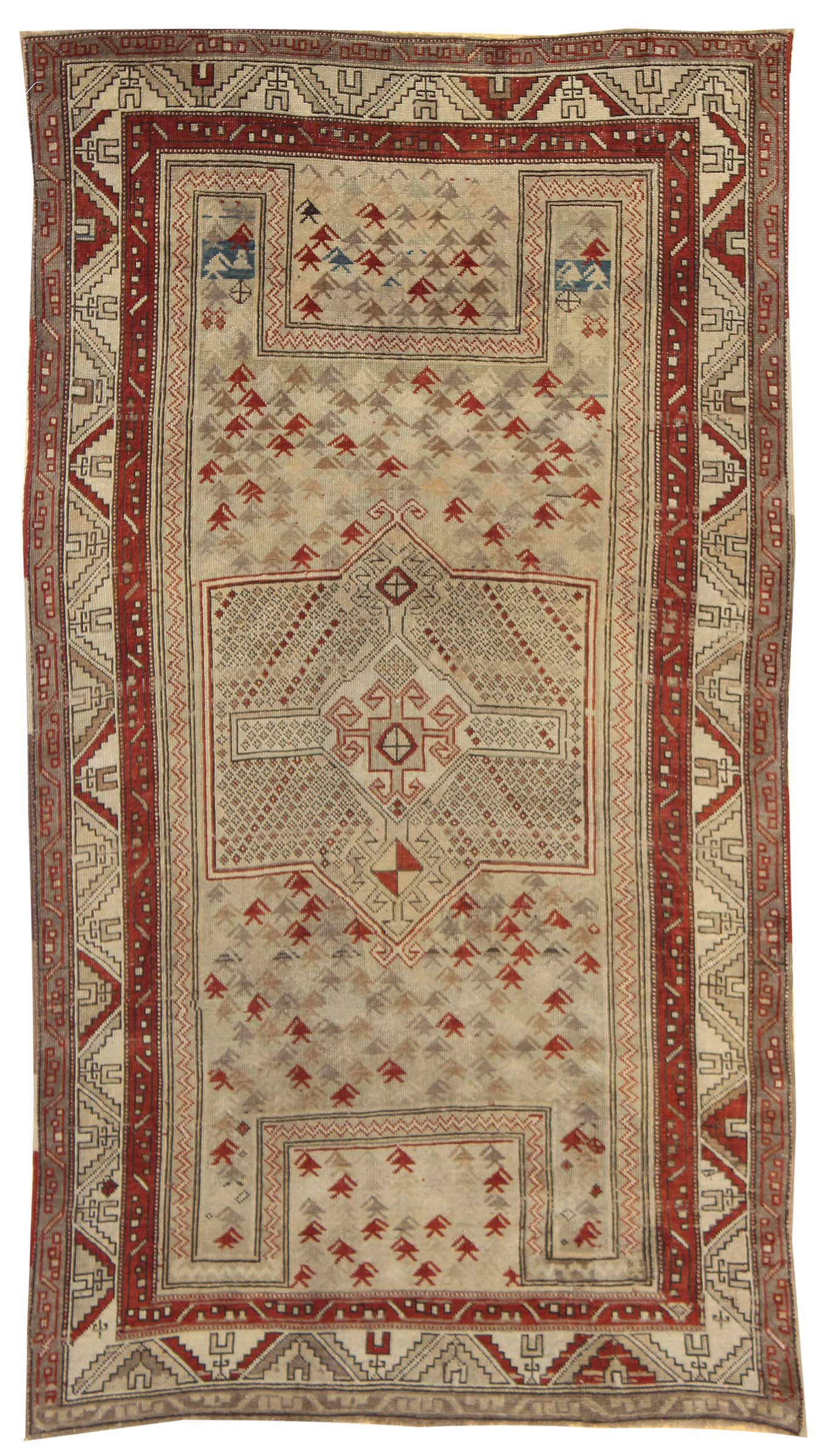 Antique Shirvan Handwoven Tribal Rug