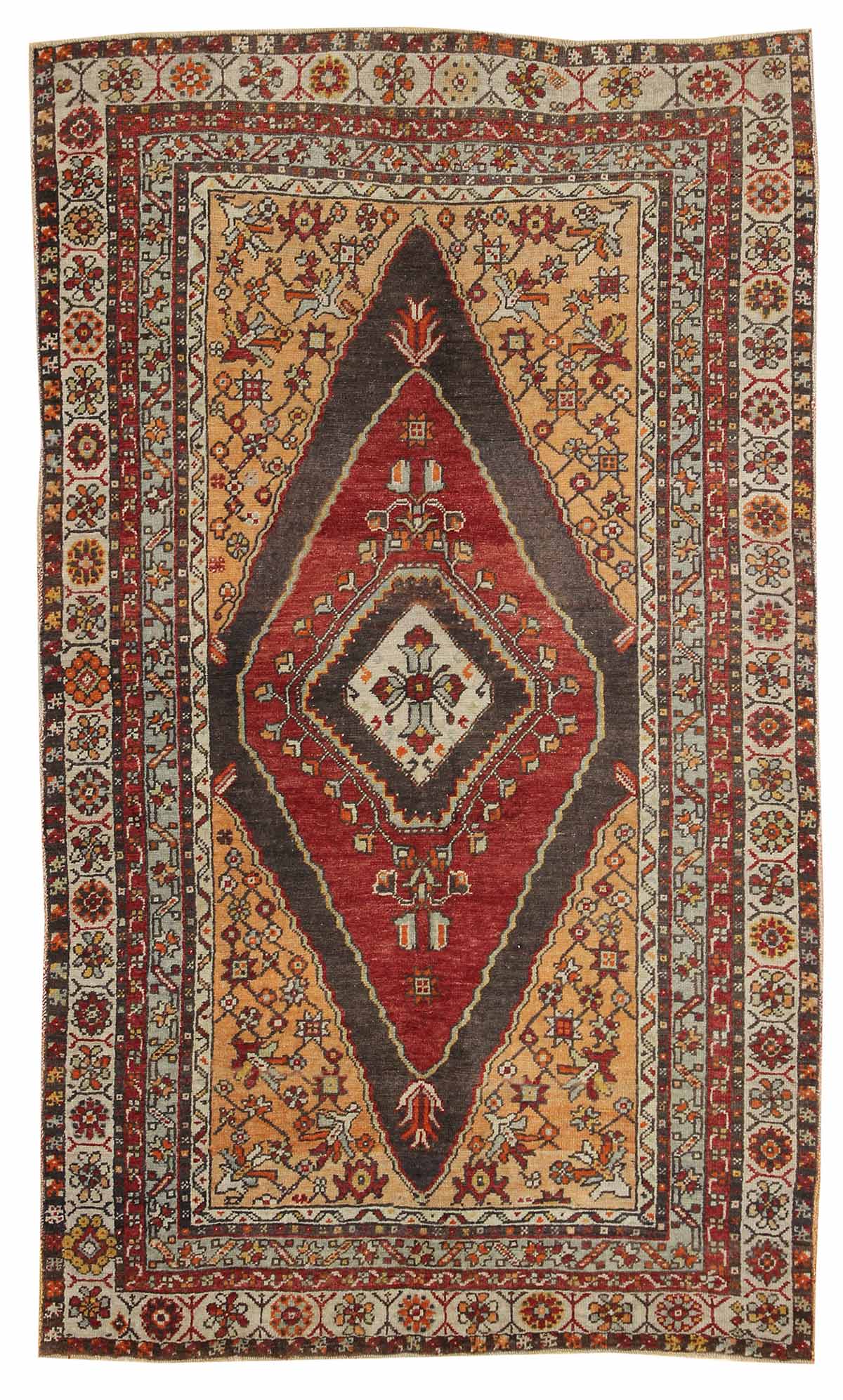 Vintage Sivas Handwoven Tribal Rug