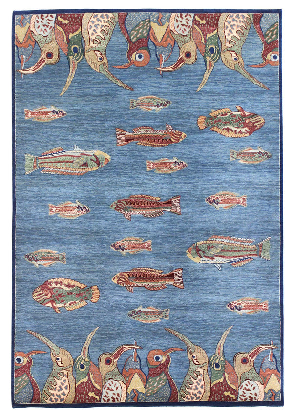 Birds Handwoven Closeout Rug, J49780