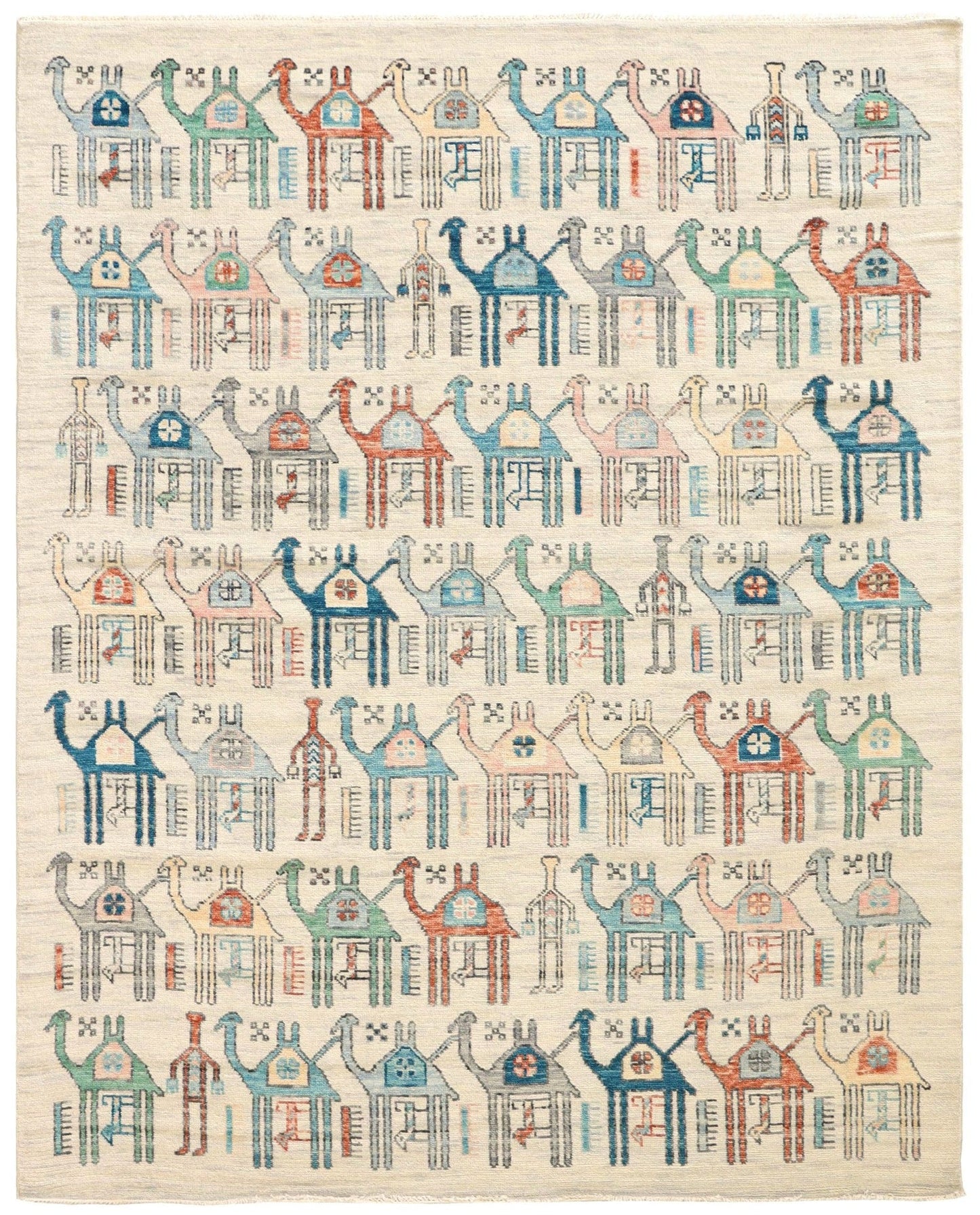 Camels Handwoven Contemporary Rug