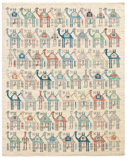 Camels Handwoven Contemporary Rug