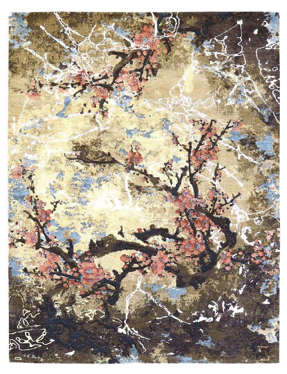 Cherry Blossom Handwoven Contemporary Rug