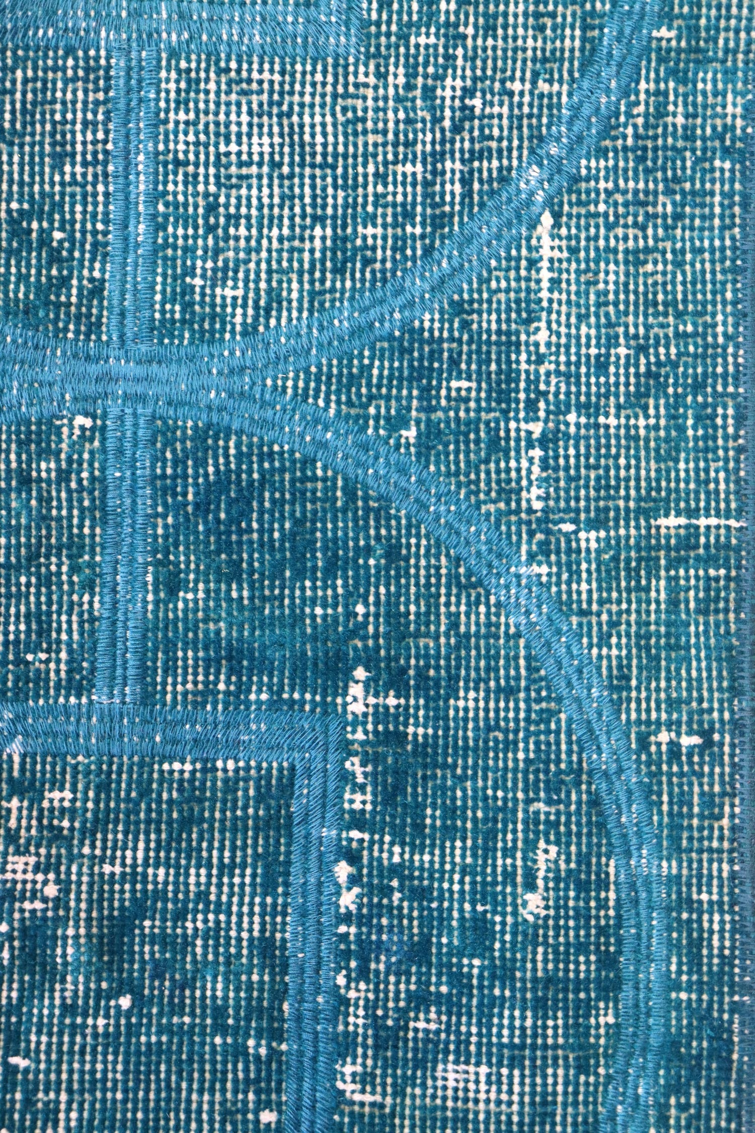 Vintage Embroidered Overdye Handwoven Contemporary Rug Landry & Arcari