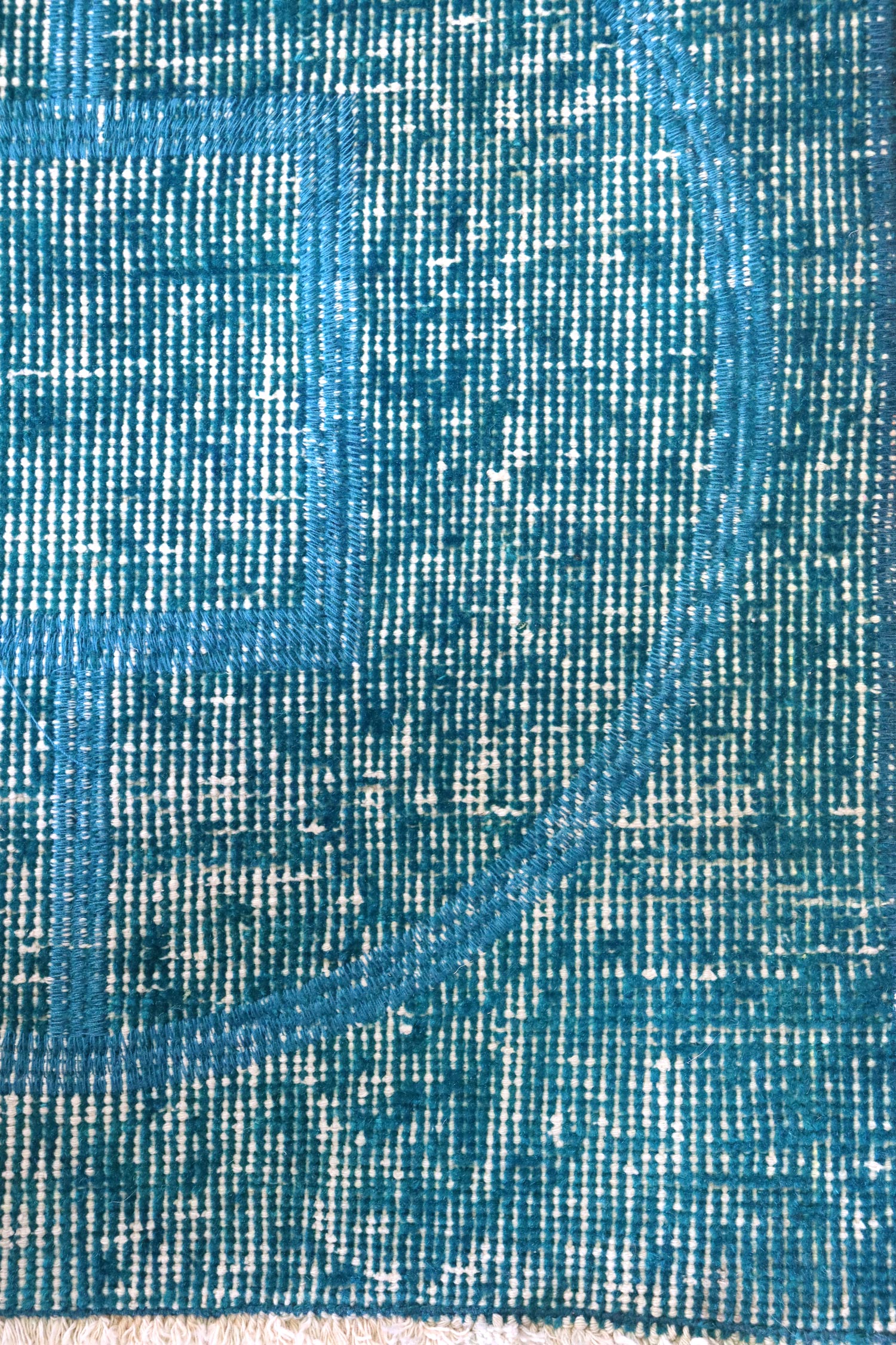 Vintage Embroidered Overdye Handwoven Contemporary Rug Landry & Arcari