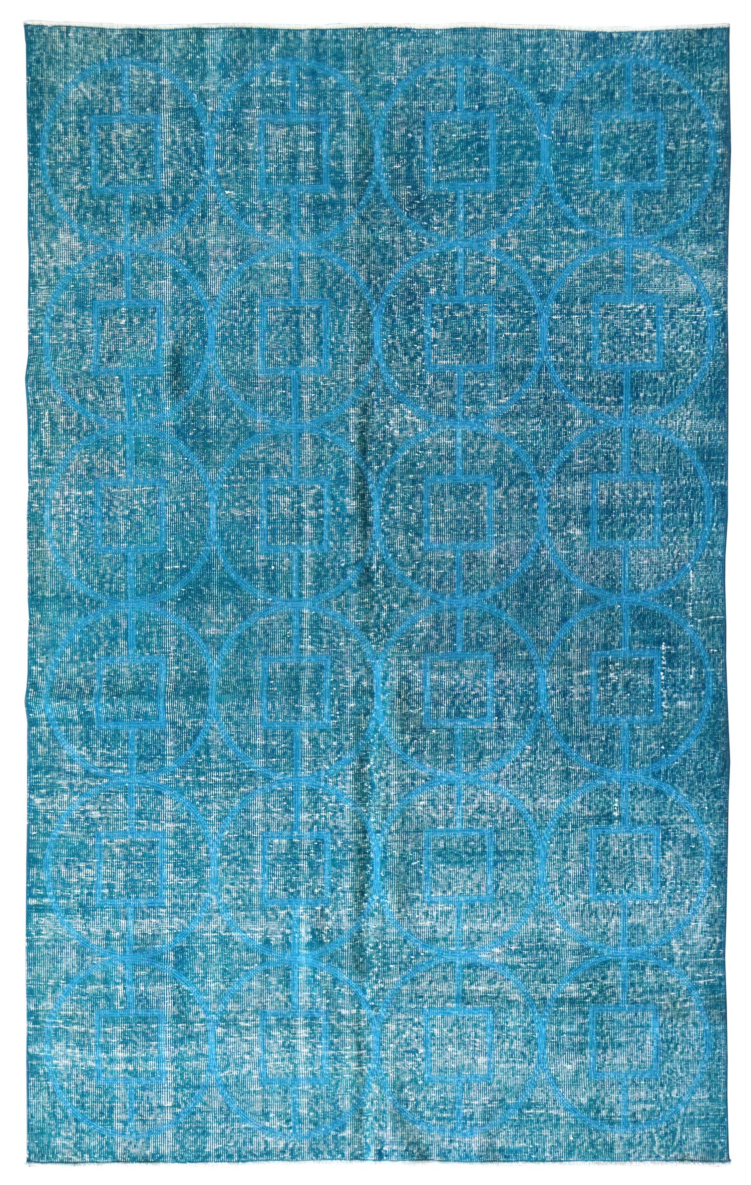 Vintage Embroidered Overdye Handwoven Contemporary Rug Landry & Arcari