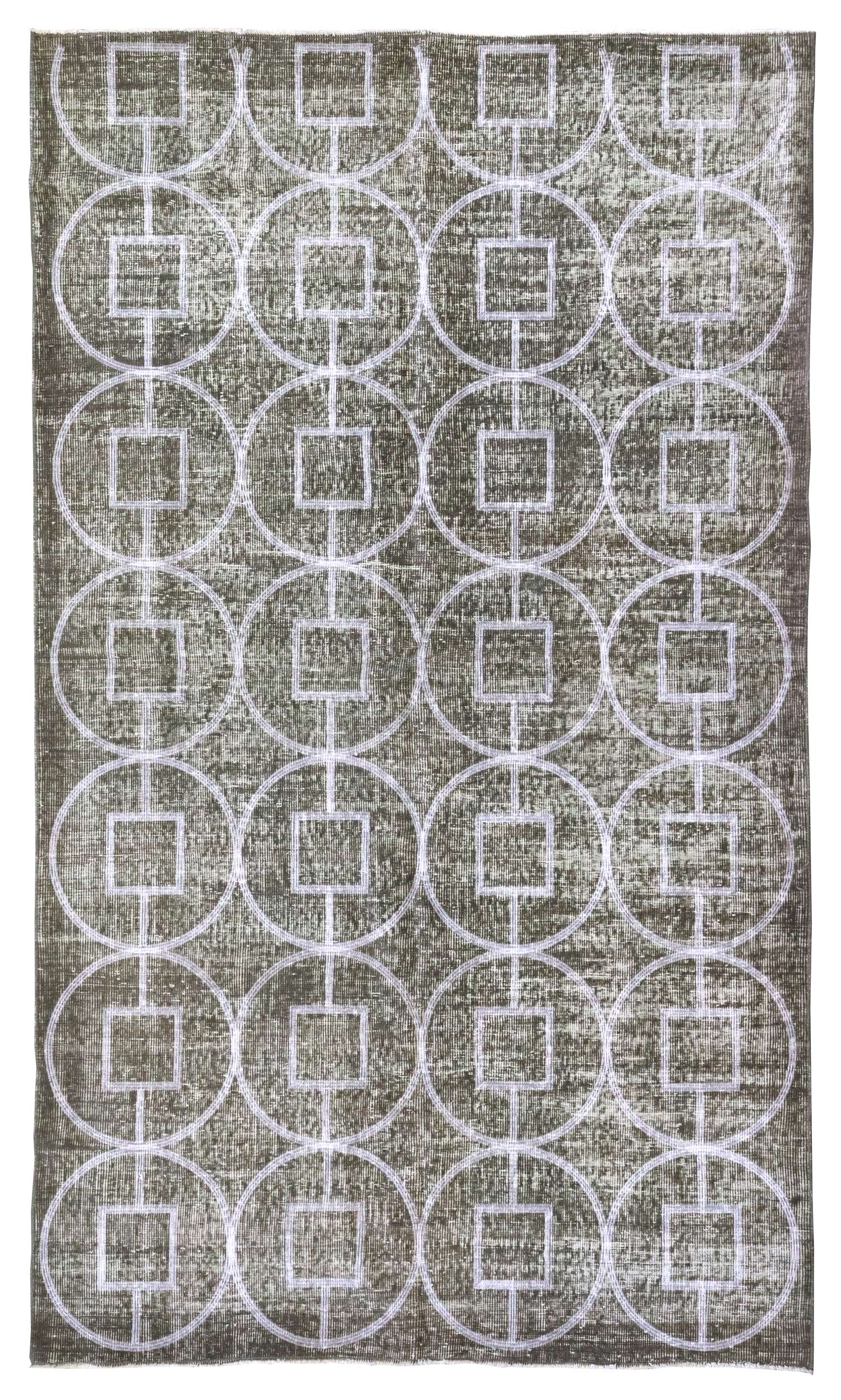 Vintage Embroidered OverdyeContemporary Rug